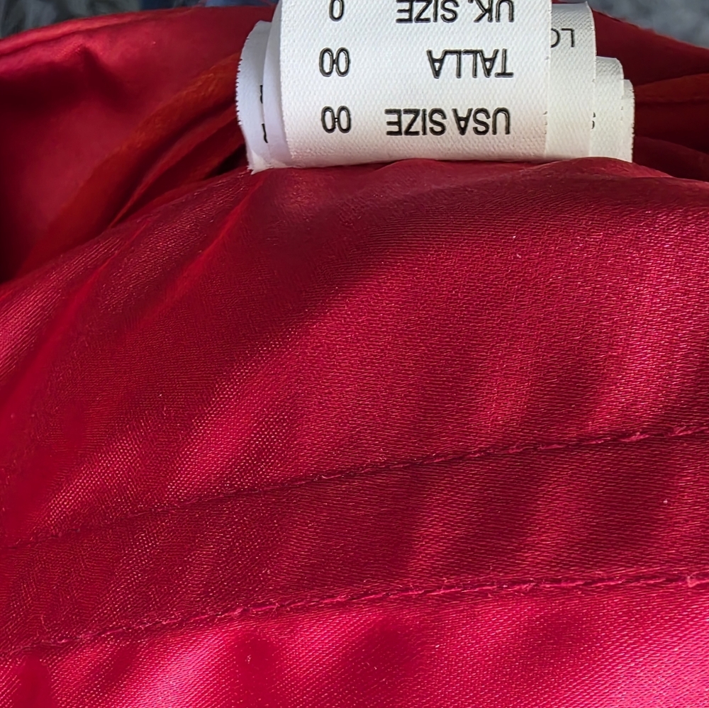 Elegant Red Strapless Gown with Ruffle Skirt - Picture 3 of 5